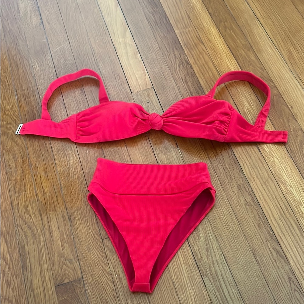 Vibrant Red Bikini Set